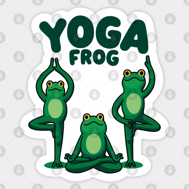 Yoga Frogs Sticker by JessArty